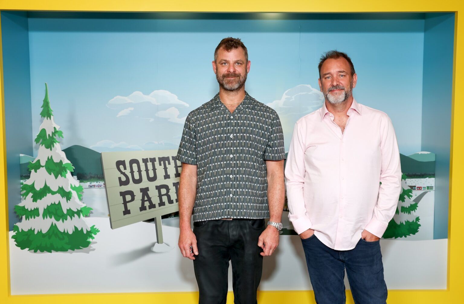 LOS ANGELES, CALIFORNIA - MAY 19: (L-R) Matt Stone and Trey Parker attend Comedy Central's "South Park" FYC Event at Linwood Dunn Theater on May 19, 2026 in Los Angeles, California. (Photo by Leon Bennett/Getty Images for Paramount+)