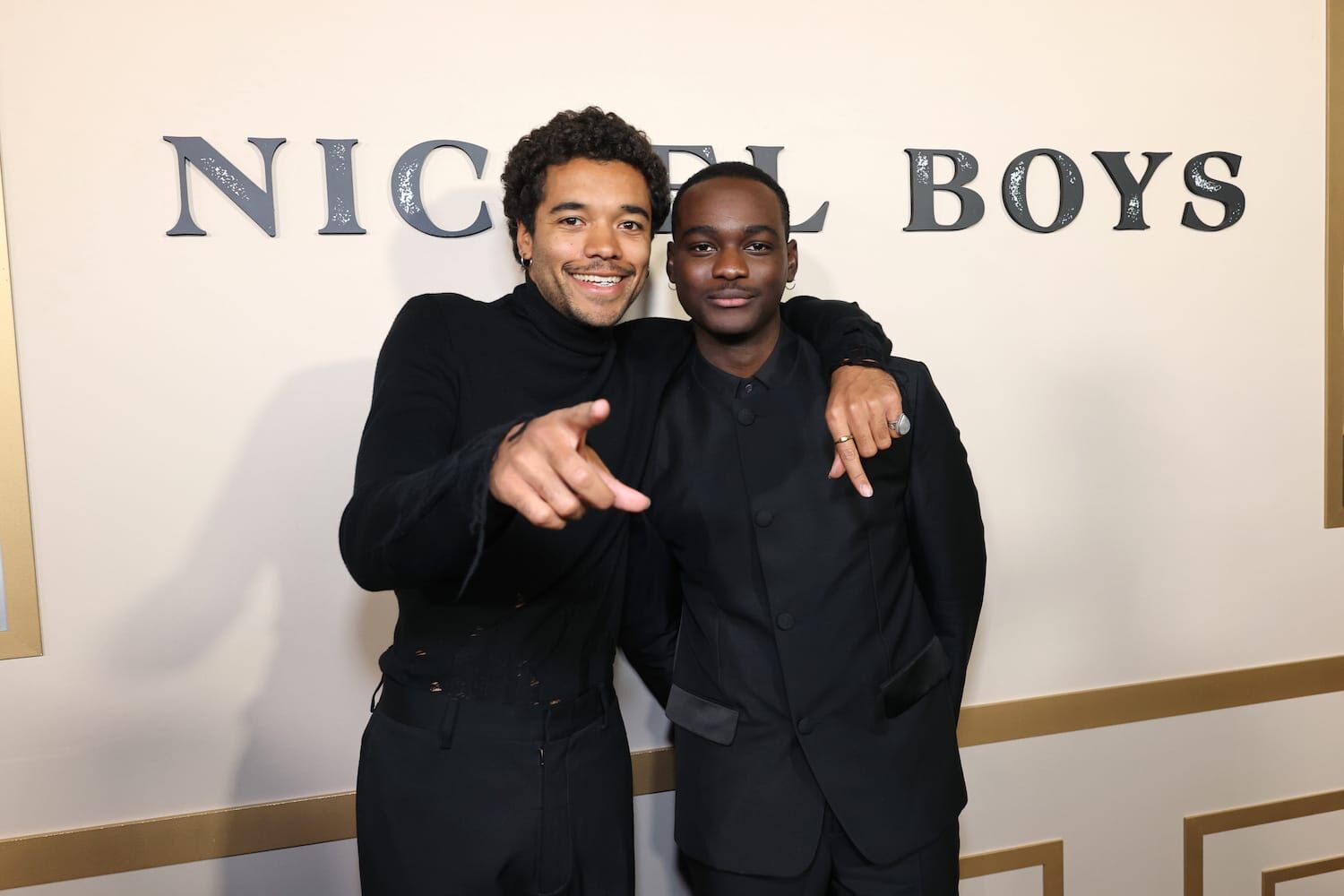 LOS ANGELES, CALIFORNIA - DECEMBER 16: Brandon Wilson (L) and Ethan Herisse attend the Los Angeles Premiere of "Nickel Boys" at DGA Theater Complex on December 16, 2024 in Los Angeles, California. (Photo by Eric Charbonneau/Amazon MGM Studios via Getty Images)